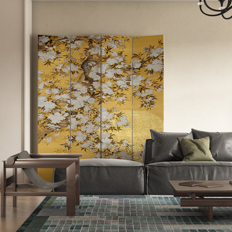 《Ephemeral in Gold》3-4-Panel Privacy Screen