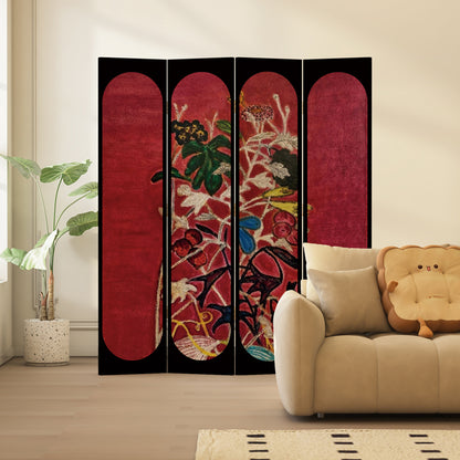 French Vintage Oil Painting Screen Divider