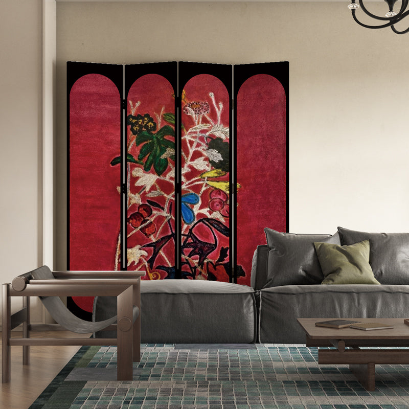 French Vintage Oil Painting Screen Divider