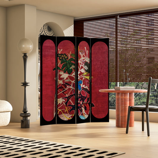 French Vintage Oil Painting Screen Divider