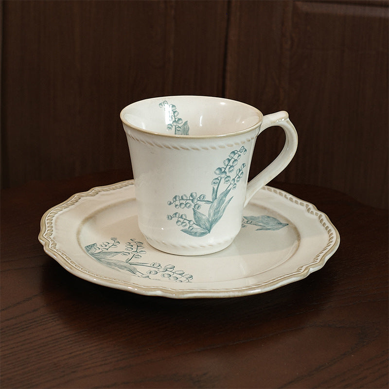 French Style Coffee Mug & Dessert Plate