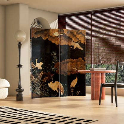 《Cranes Among the Clouds 》3– 4-Panel Privacy Screen