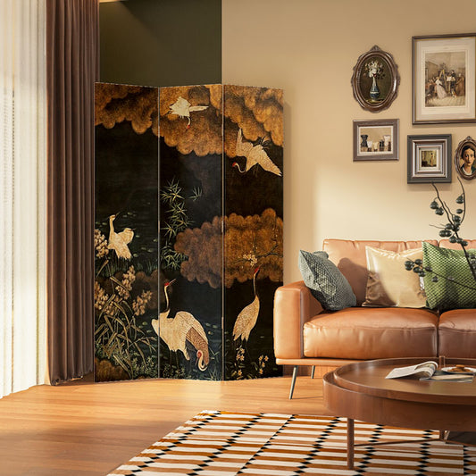 《Cranes Among the Clouds 》3– 4-Panel Privacy Screen