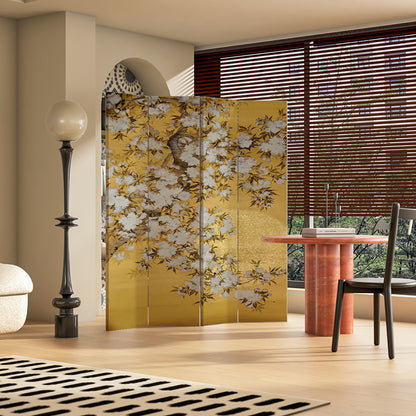 《Ephemeral in Gold》3-4-Panel Privacy Screen