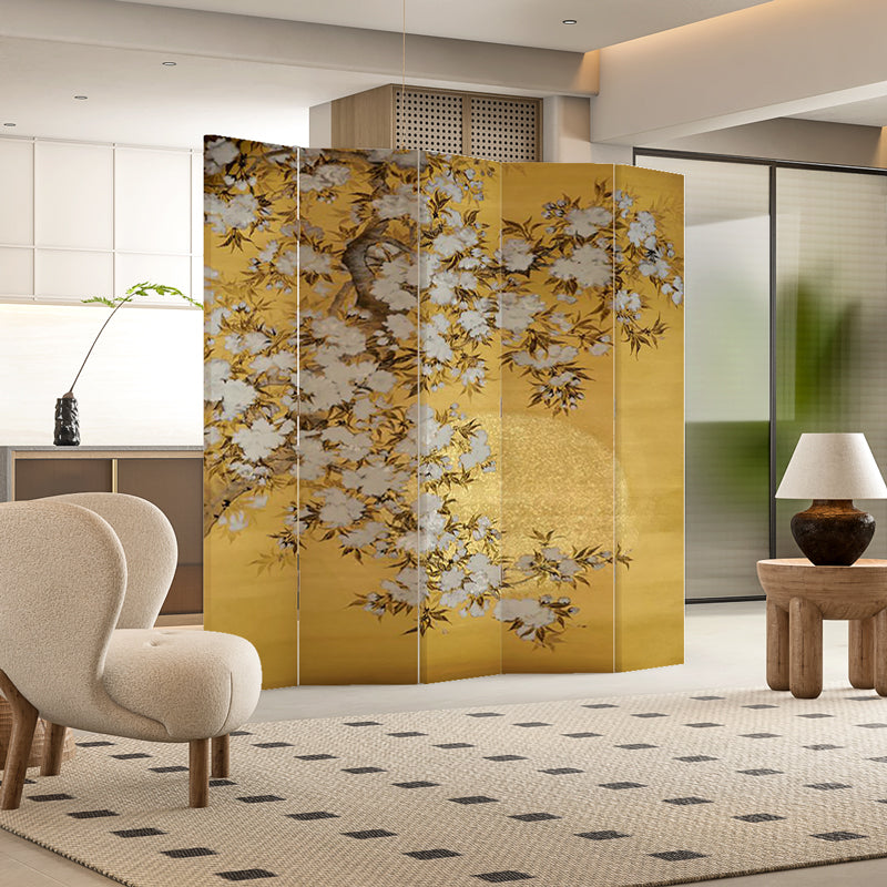 《Ephemeral in Gold》3-4-Panel Privacy Screen