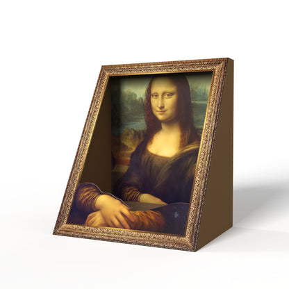 Mona Lisa Cat House & Scratching Post - Art Frame Cat Scratcher Toy